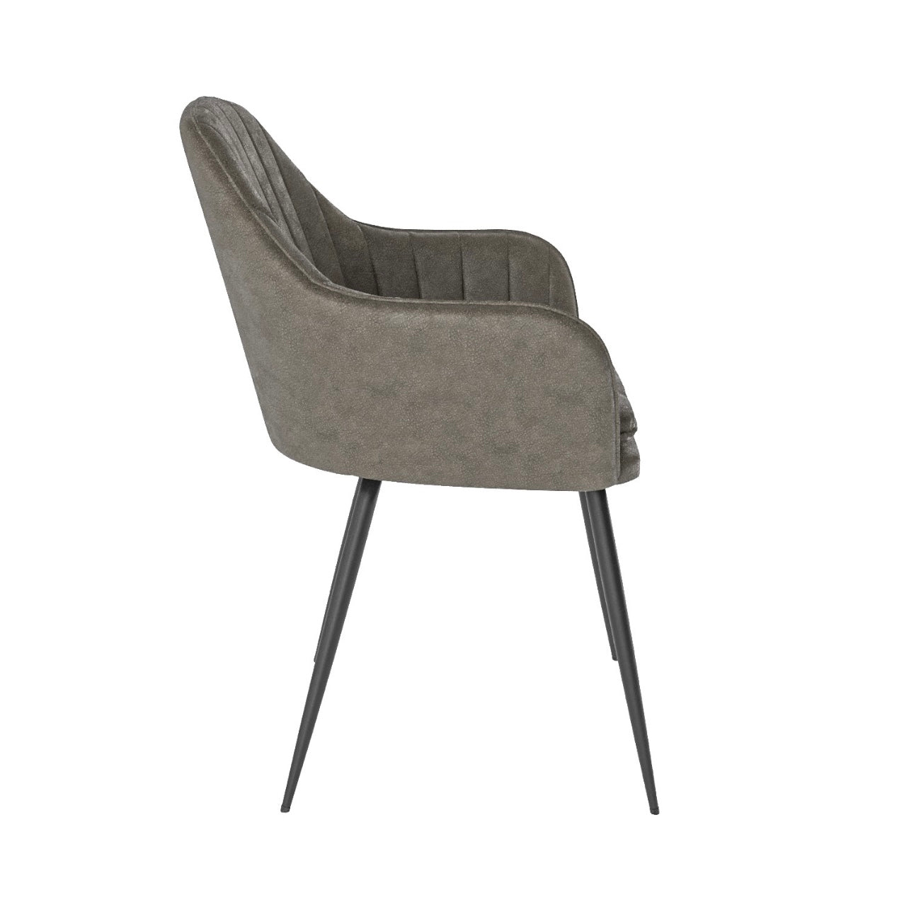 Modern Dining Set Black Table with Six Chairs