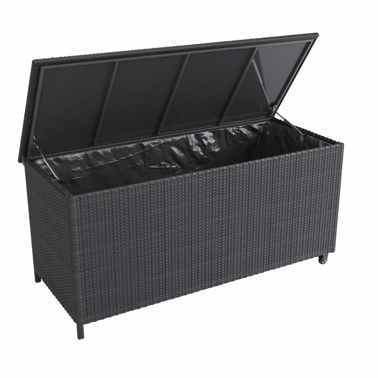 Rattan Garden Storage Box with Gas Lift