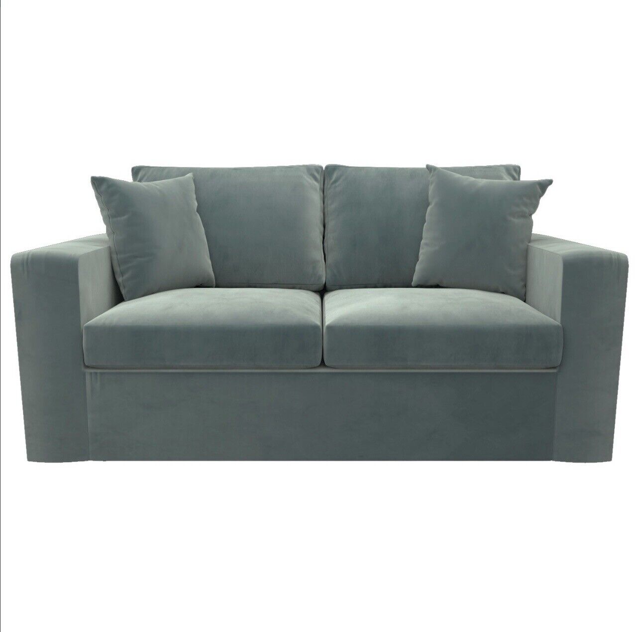 Velvet Sofa Bed 2 Seater Sleeper Sofa with Mattress and Cushions