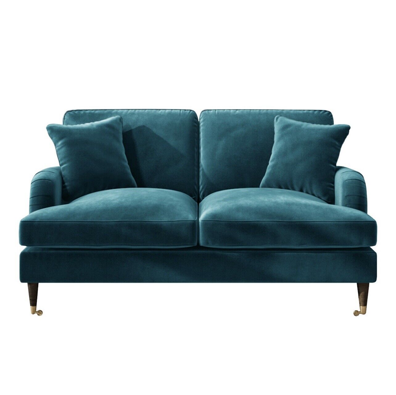 Sofa 2 Seater Velvet Couch Upholstered with Cushions