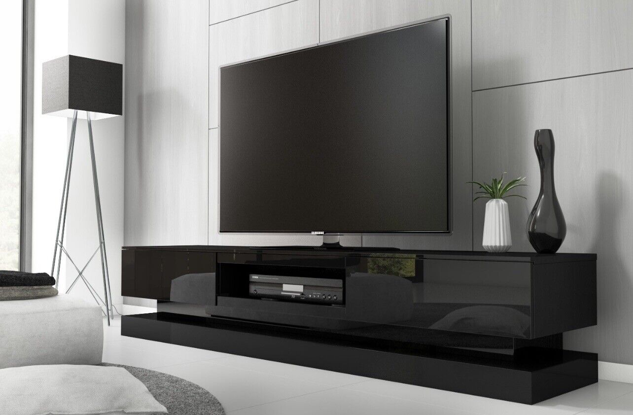 TV Unit with LED Lighting and Remote Control