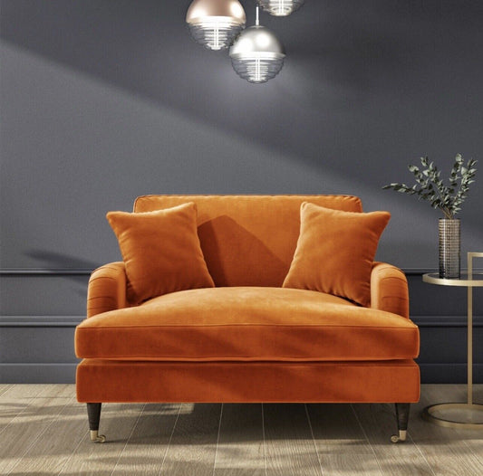 Loveseat Sofa Velvet Couch 2 Seater with Cushions