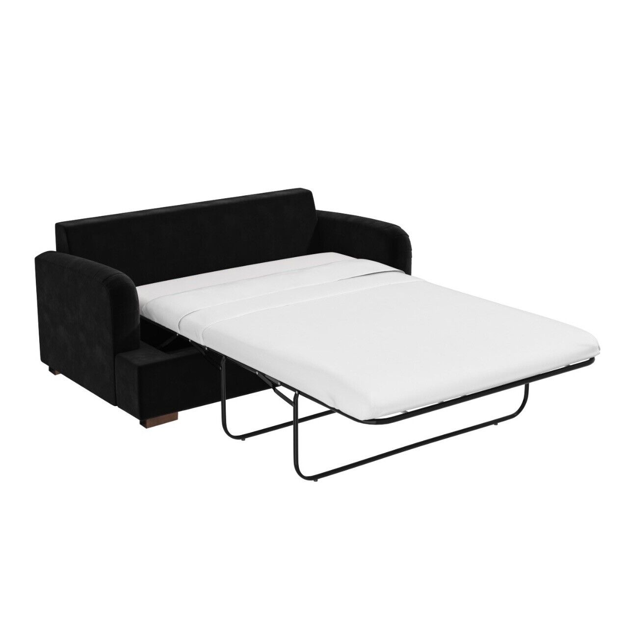 Velvet Sofa Bed 2 Seater Sleeper Sofa with Mattress and Cushions