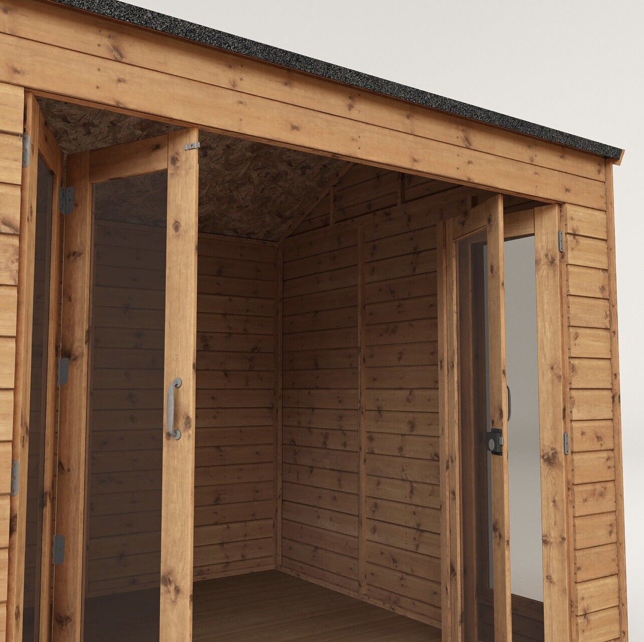 Summerhouse with Bi-Fold Shatterproof Doors and Lockable