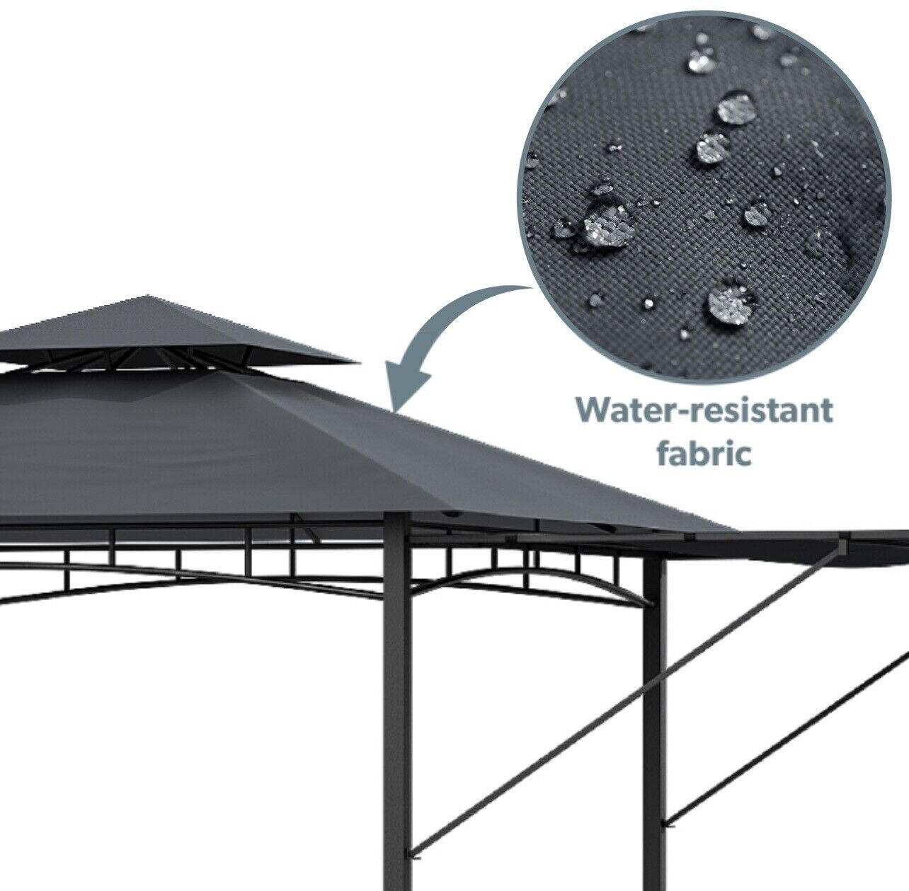 Steel Gazebo Ventilated Roof Outdoor Garden Patio