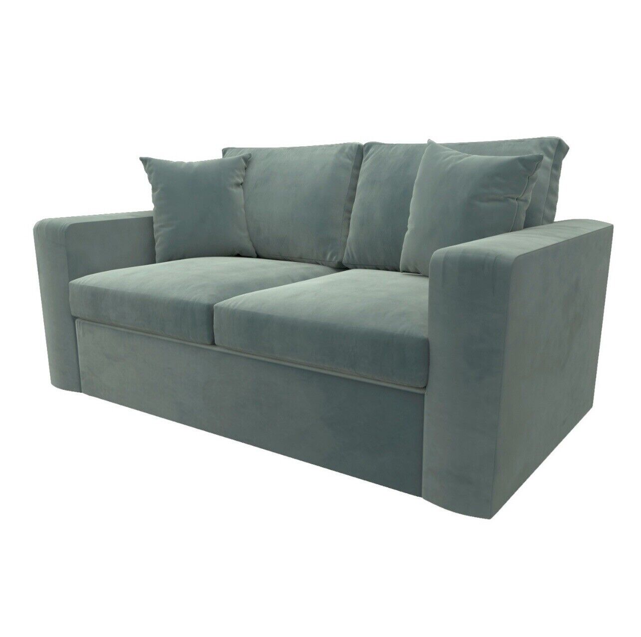 Velvet Sofa Bed 2 Seater Sleeper Sofa with Mattress and Cushions