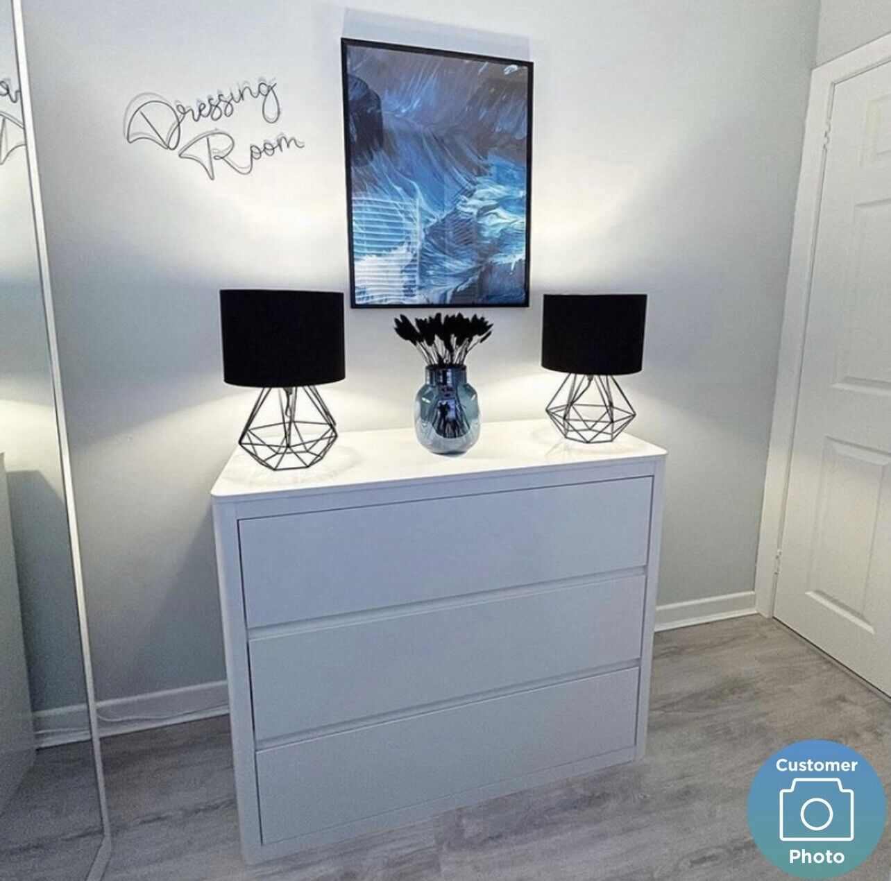 Gloss White Chest of Drawers Wooden