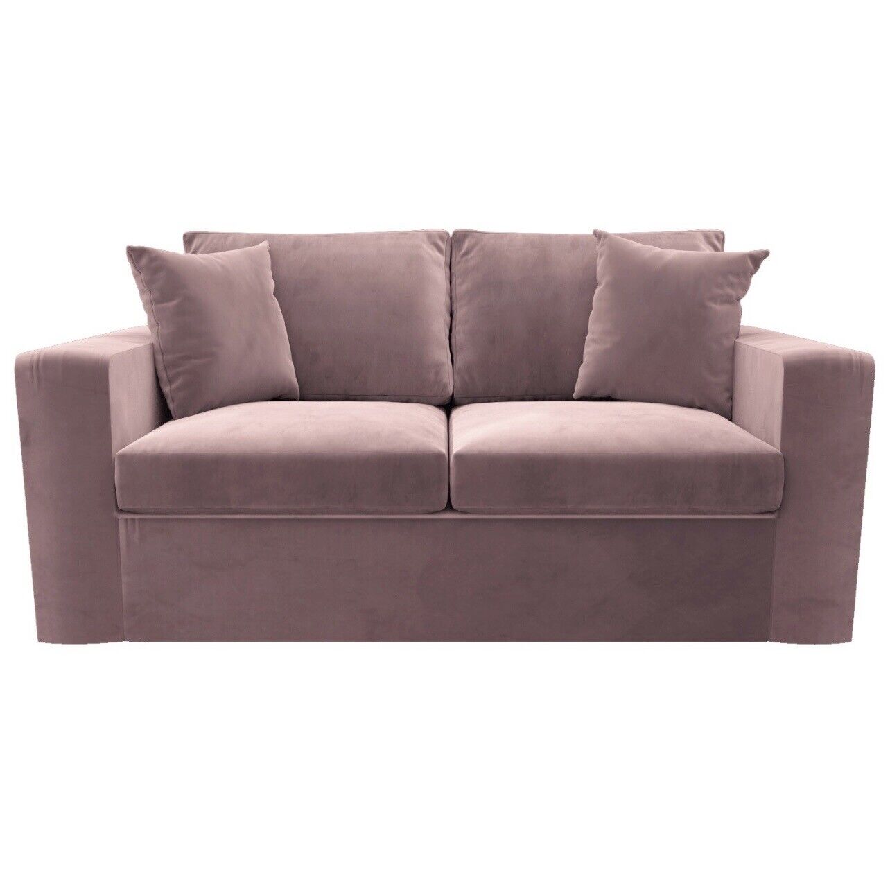 Velvet Sofa Bed 2 Seater Sleeper Sofa with Mattress and Cushions