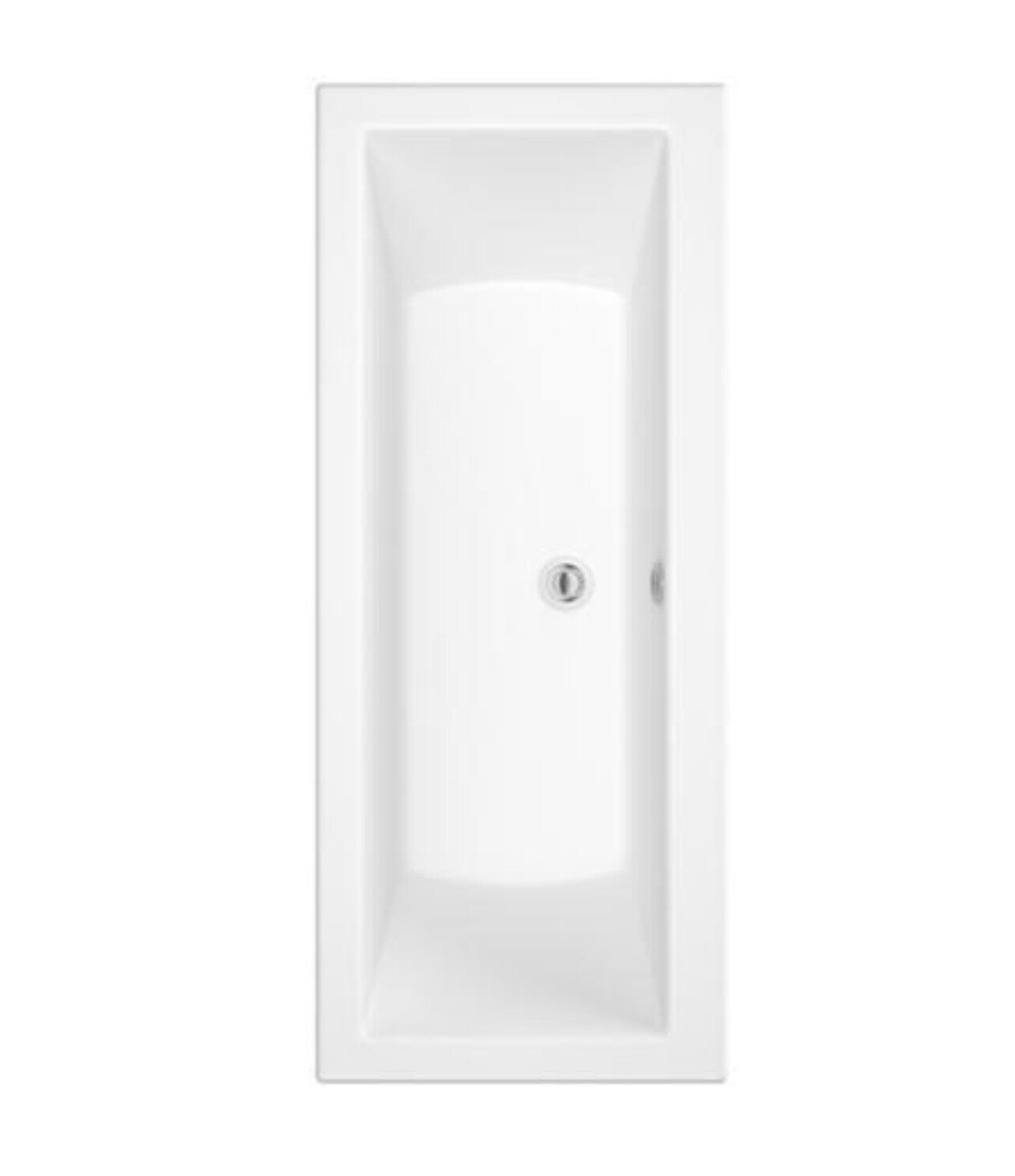White Double Ended Bath Squared Freestanding Bathtub Bathroom