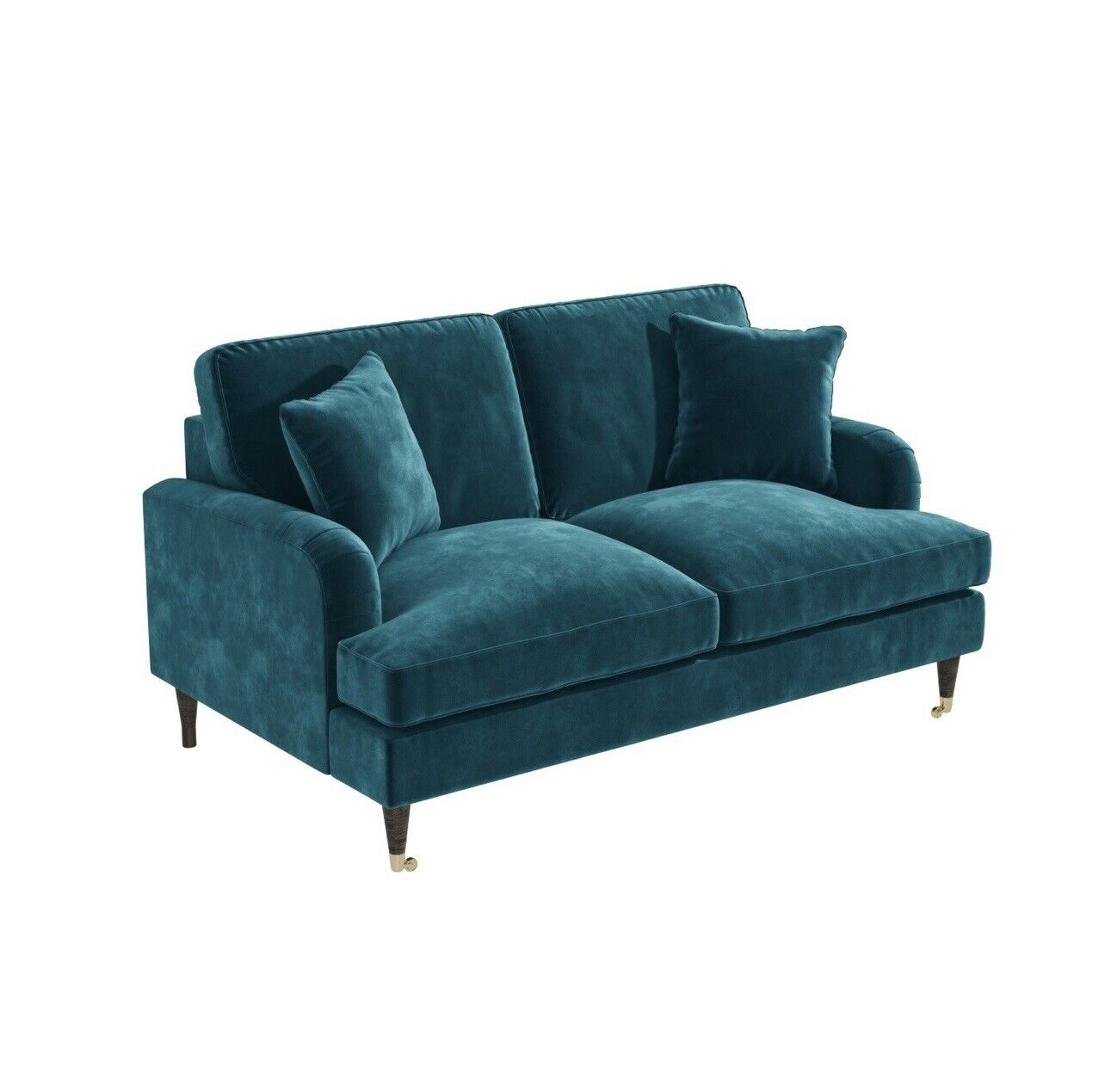 Sofa 2 Seater Velvet Couch Upholstered with Cushions