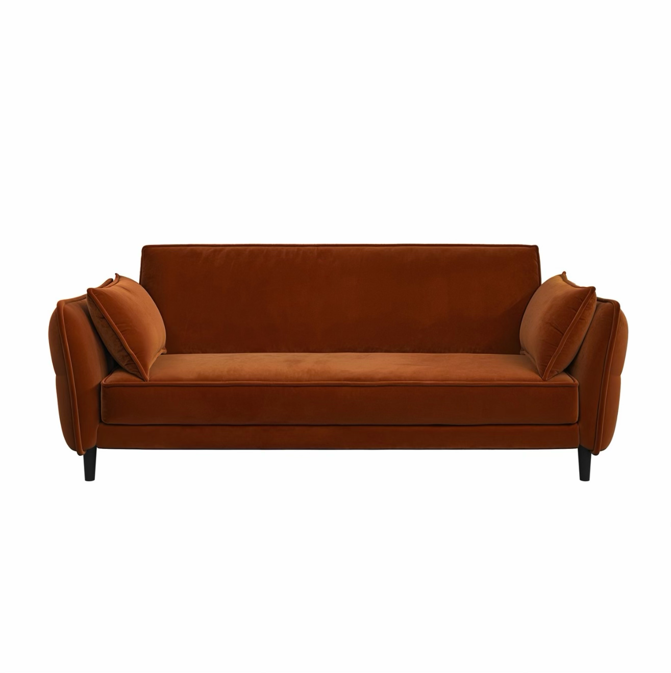 Velvet Sofa Bed 3 Seater Sleeper Sofa with Cushions