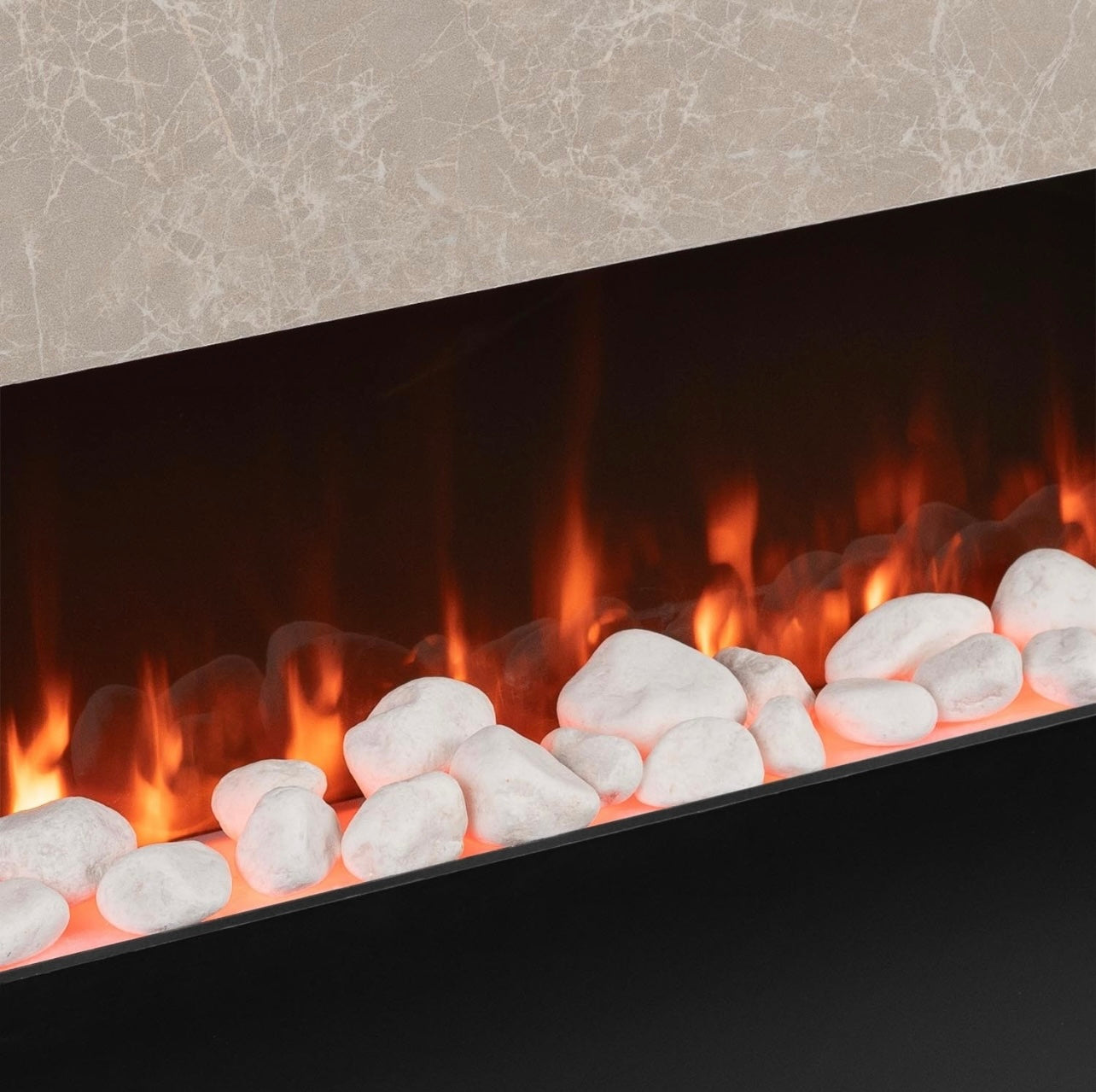 Electric Fireplace LED Flame Effect with Remote Control Smart Fire