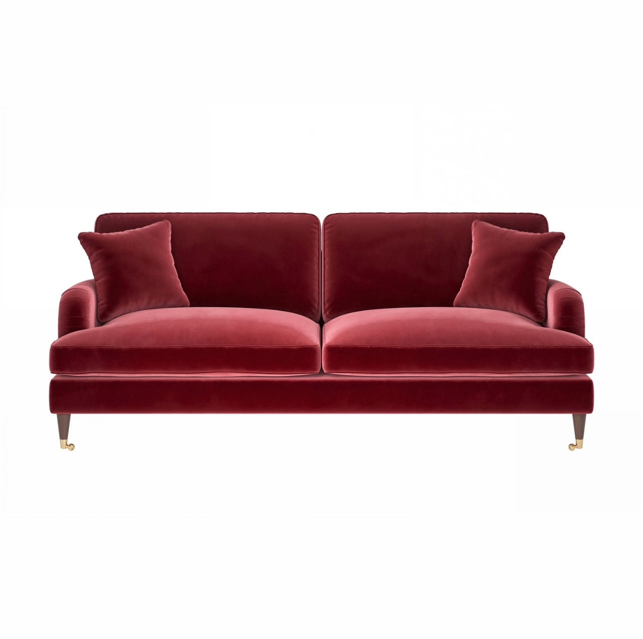 Four Seater Sofa Velvet Couch Upholstered with Cushions