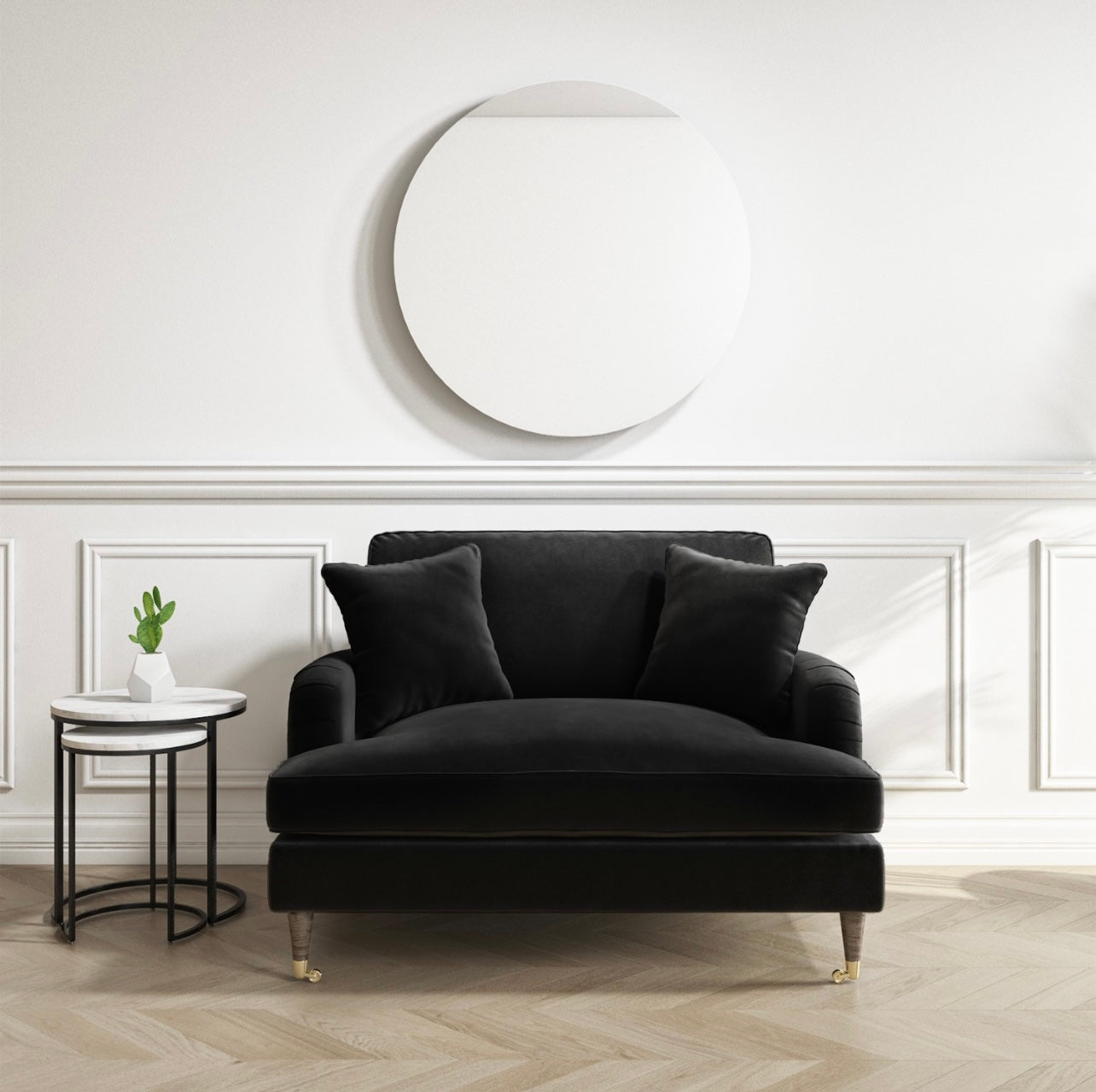 Loveseat Sofa Velvet Couch 2 Seater with Cushions