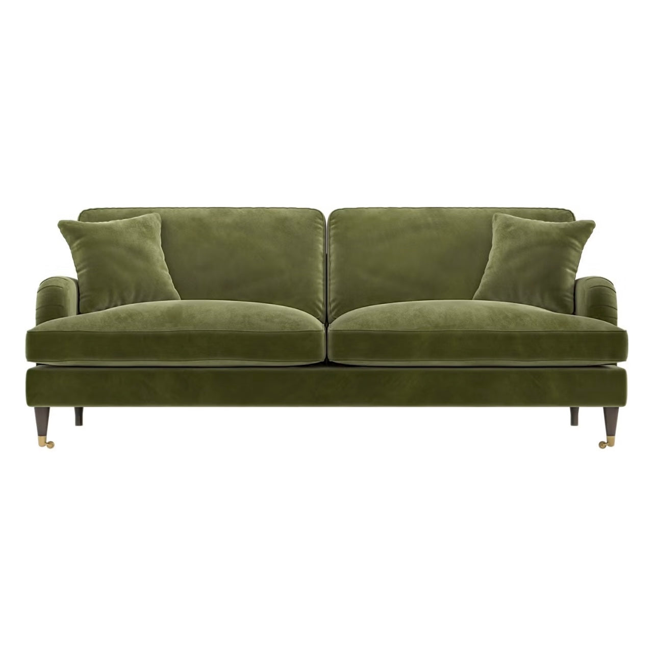 Four Seater Sofa Velvet Couch Upholstered with Cushions