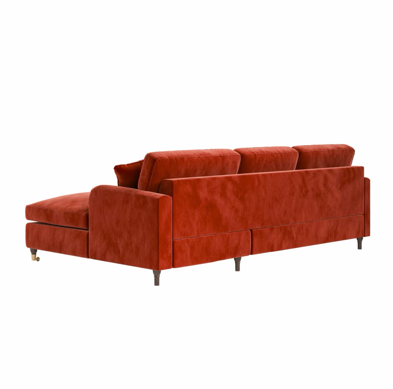 Sofa Bed Four Seater Velvet Sleeper Sofa with Mattress and Cushions