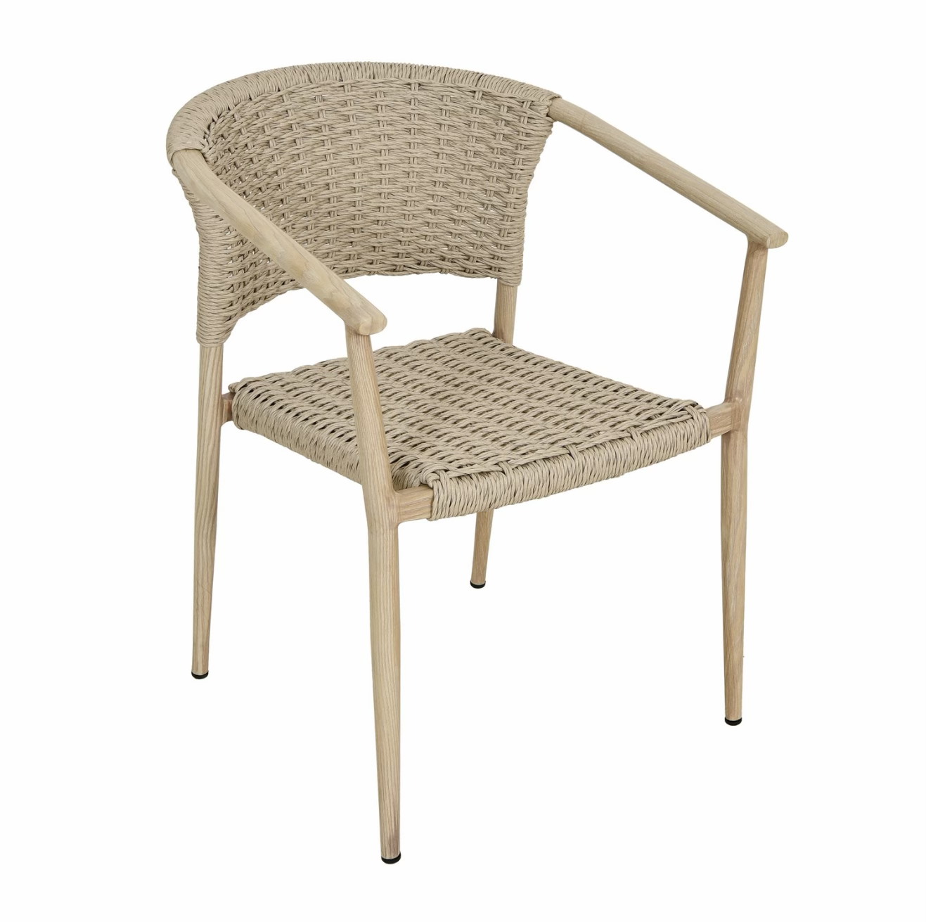 Garden Dining Set 6 Seater with Rattan Chairs Outdoor Patio