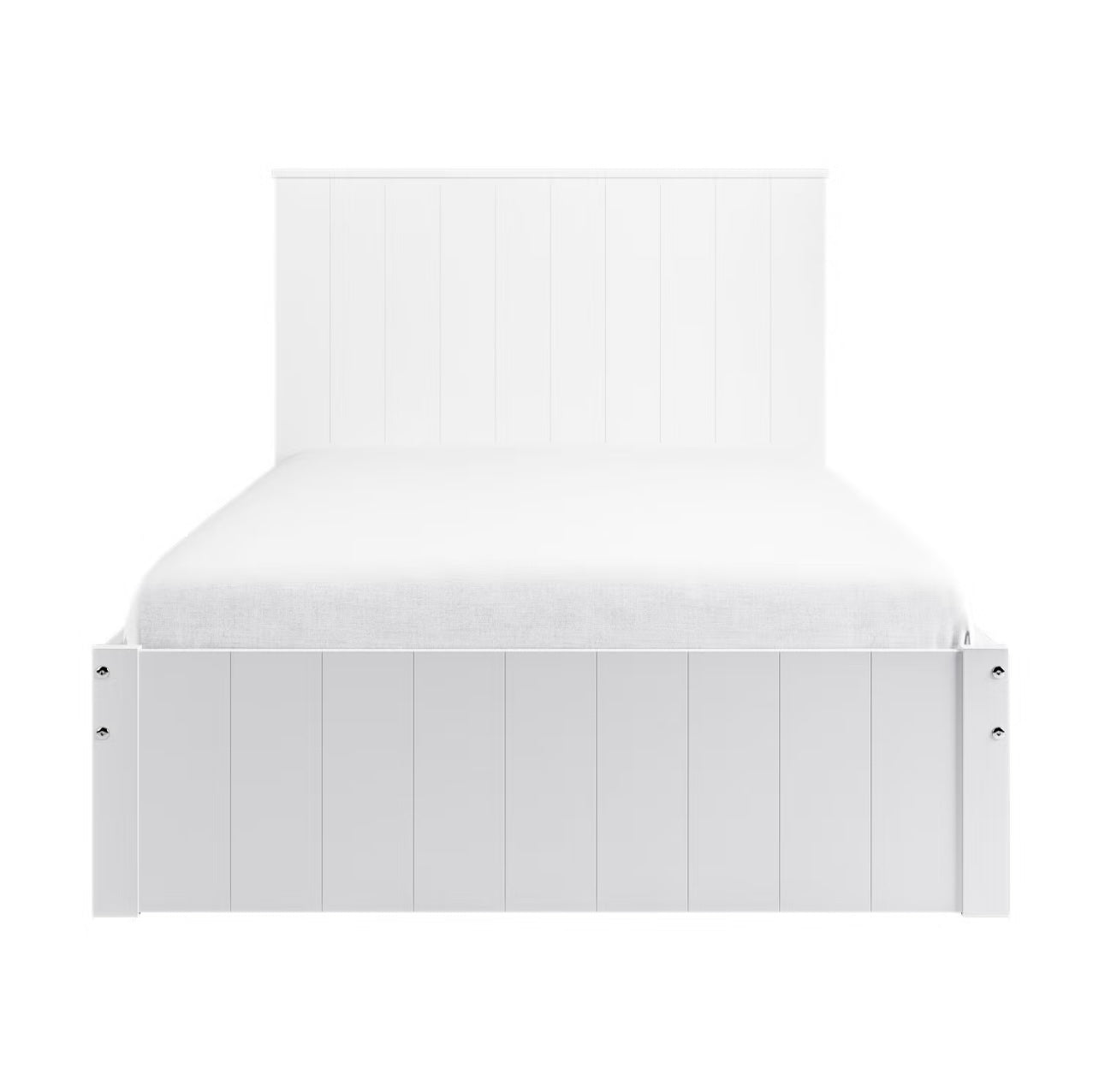Modern Small Double Bed Frame Wooden with Storage and Bookshelves
