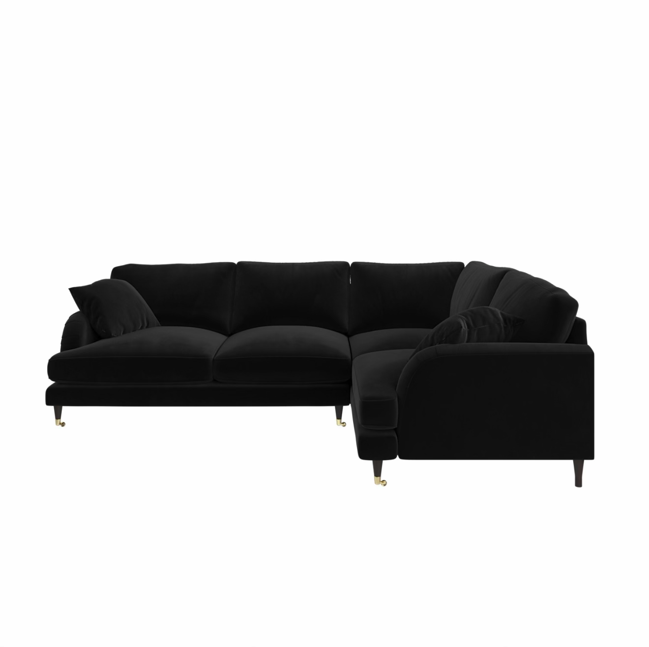 4 Seater Sofa L-Shaped Velvet Corner Couch with Cushions