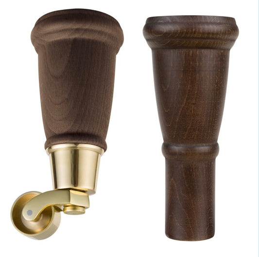 Set Of 4 Seat Legs Dark Wood