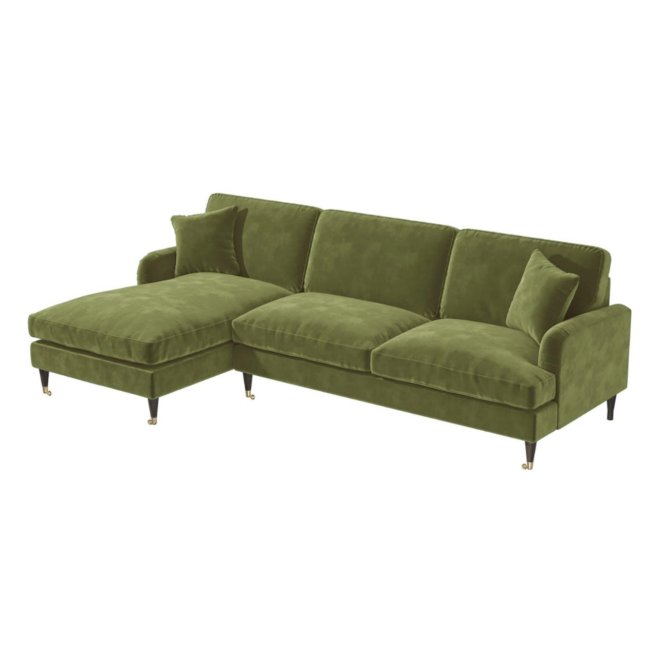 4 Seater Sofa L-Shaped Velvet Corner Couch with Cushions