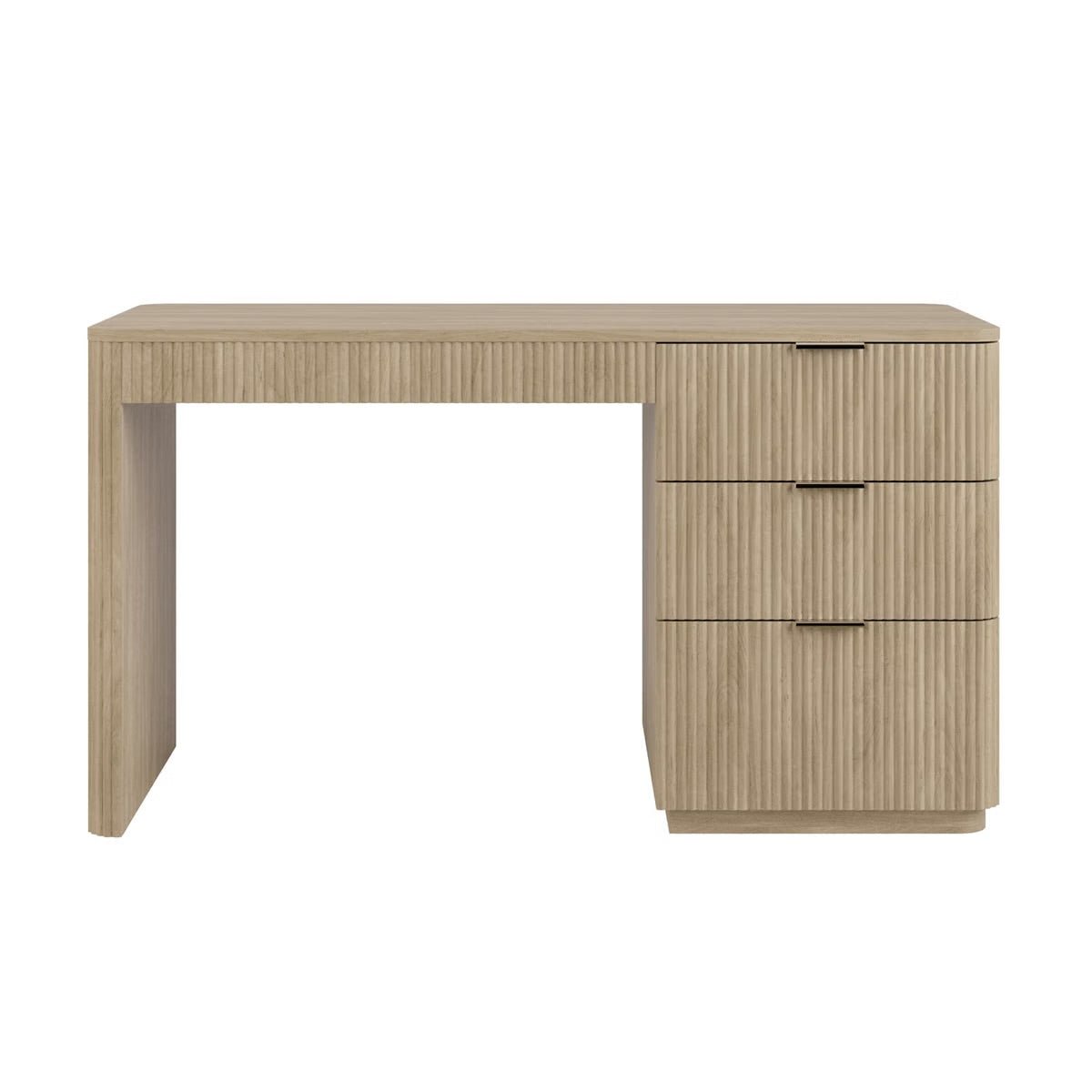 Oak Home Office Desk with Drawers