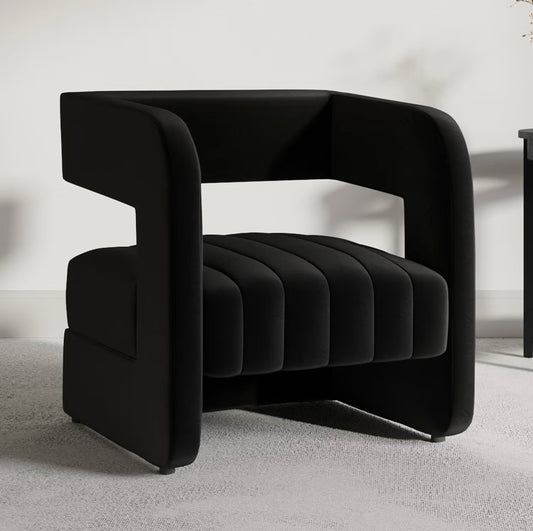 Velvet Armchair Upholstered Accent Chair Modern