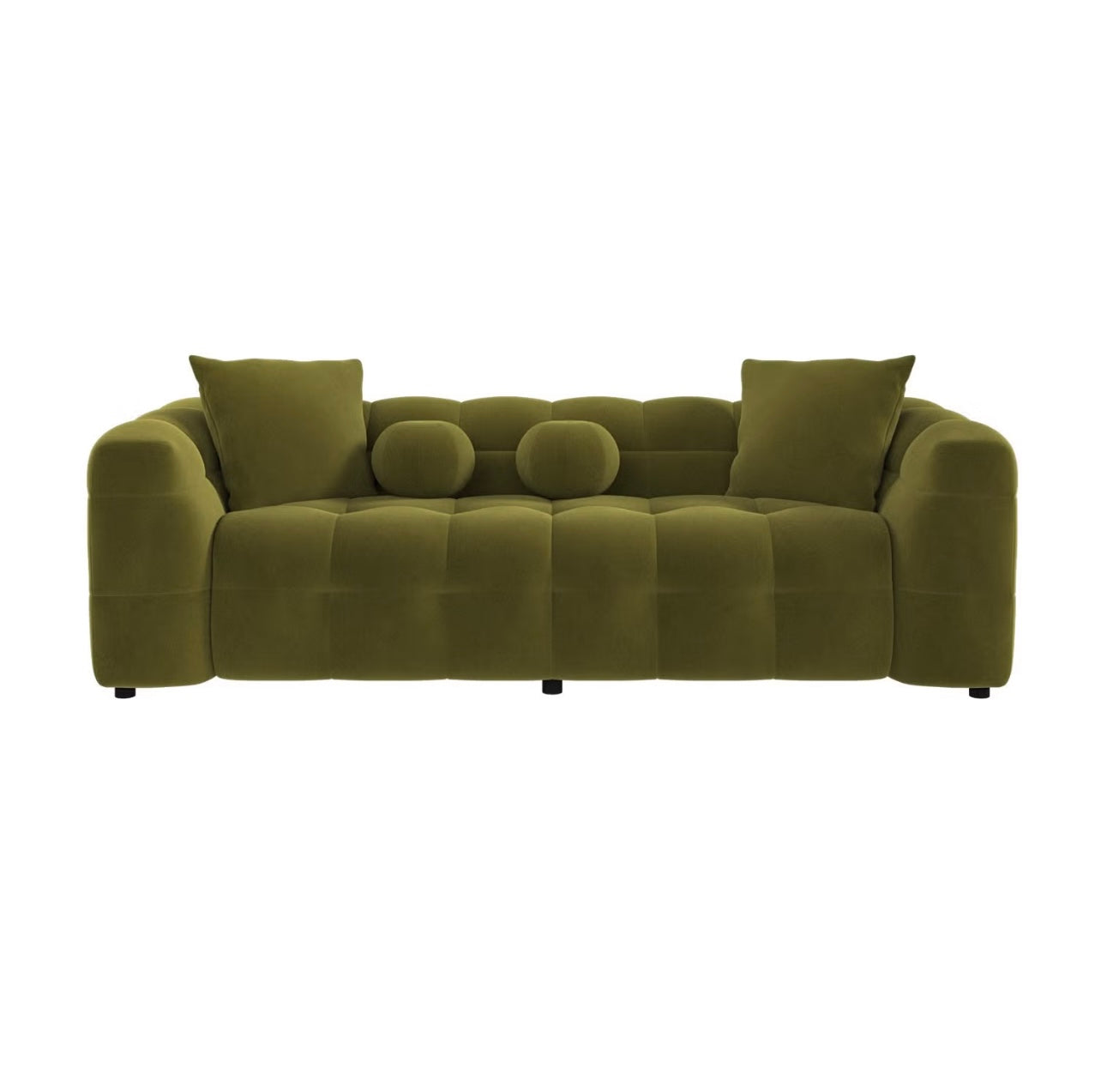 Velvet Sofa 3 Seater Settee Upholstered with Cushions