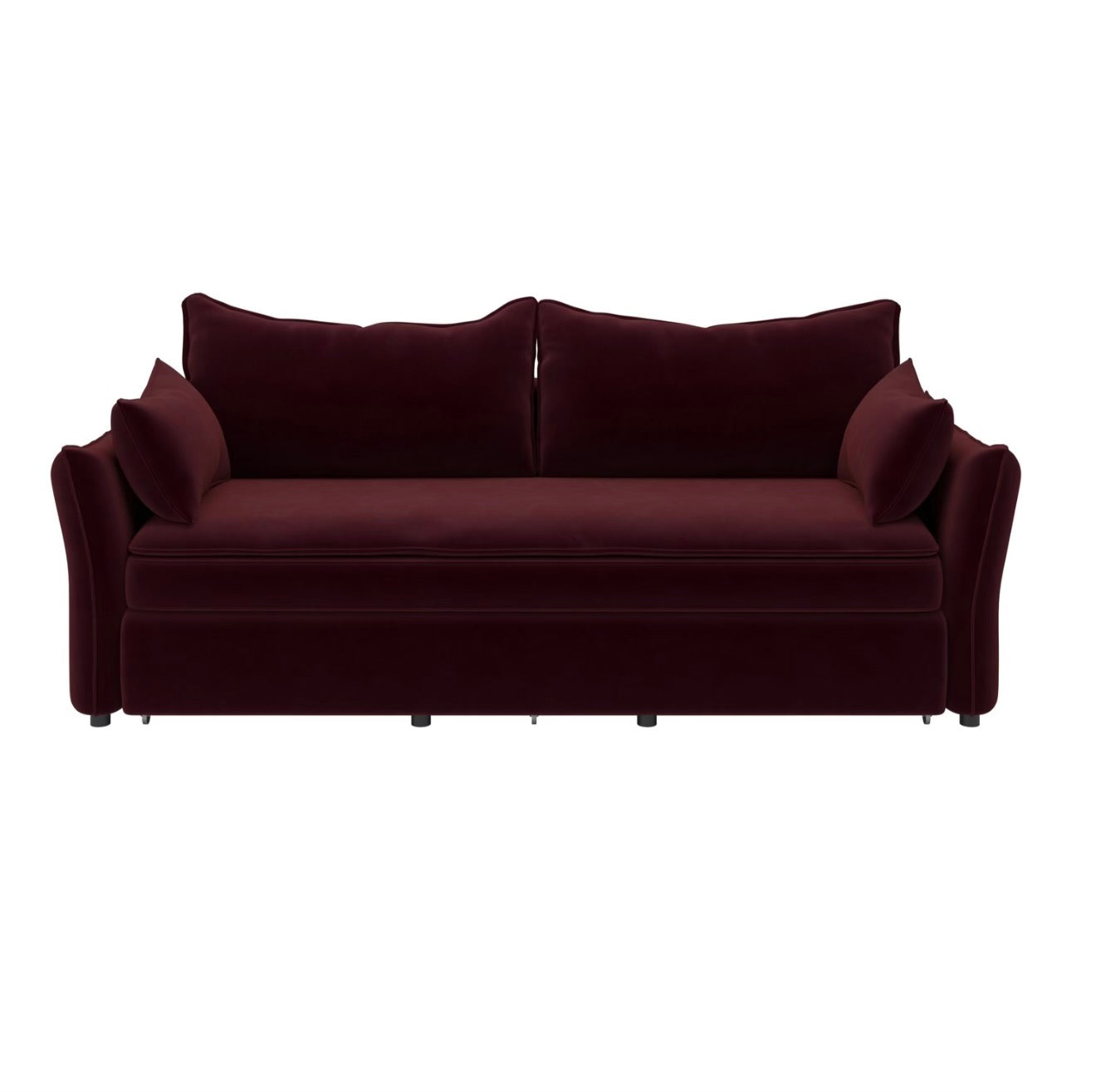 Sofa Bed 3 Seater Velvet Sleeper Sofa with Mattress and Cushions