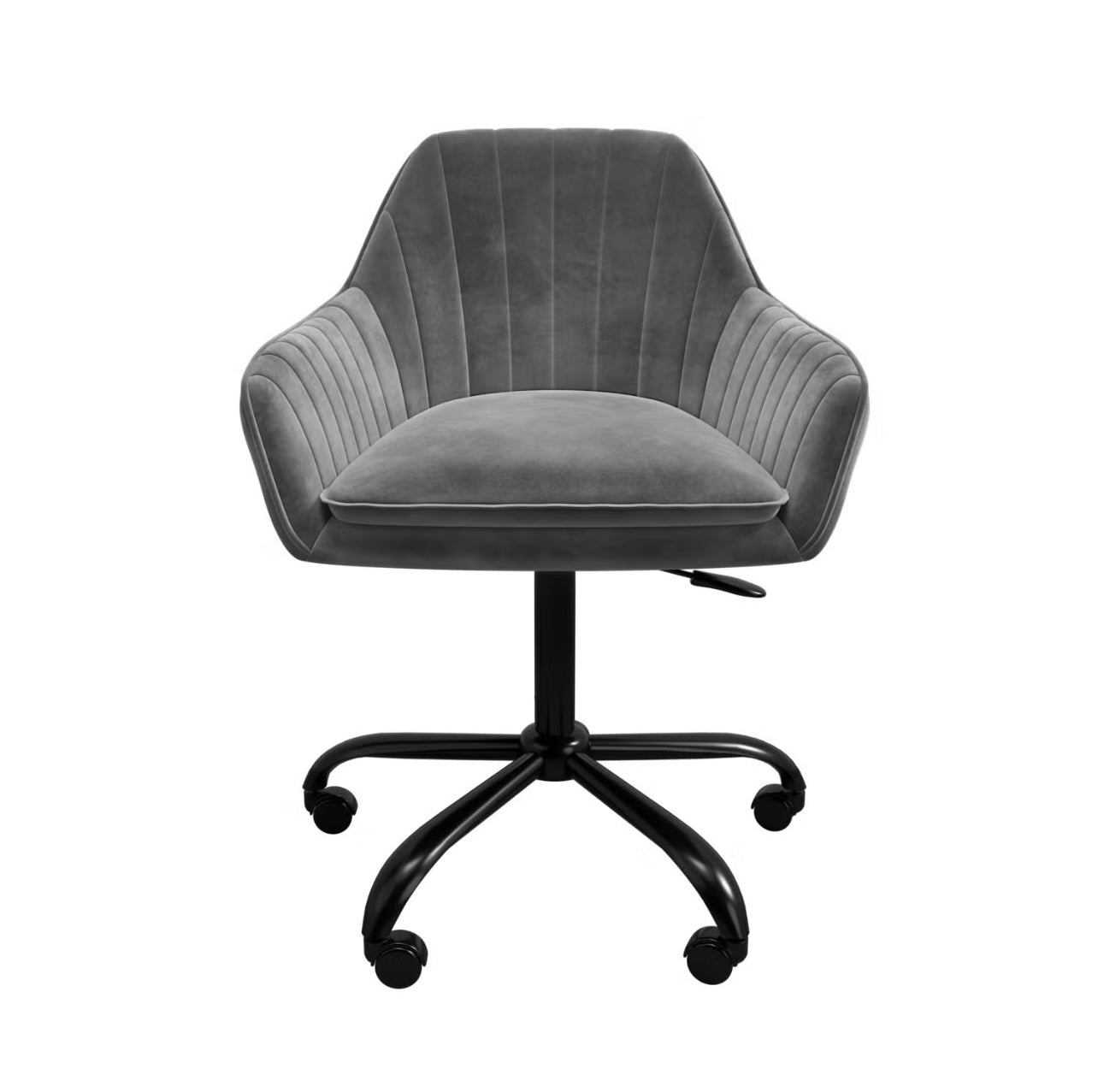 Velvet Office Chair Swivel Armrest Ergonomic Design