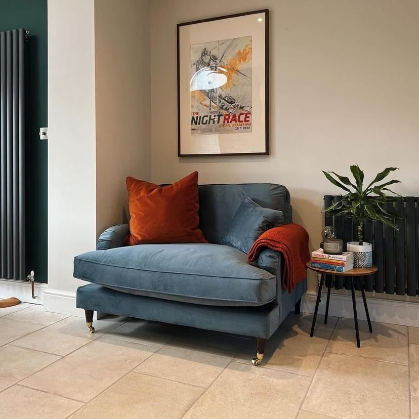 Velvet Loveseat Sofa Couch 2 Seater with Cushions
