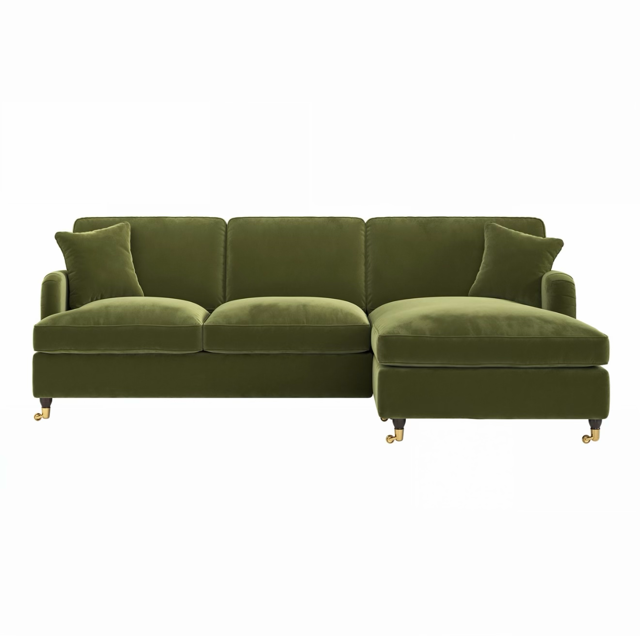 Sofa Bed Four Seater Velvet Sleeper Sofa with Mattress and Cushions