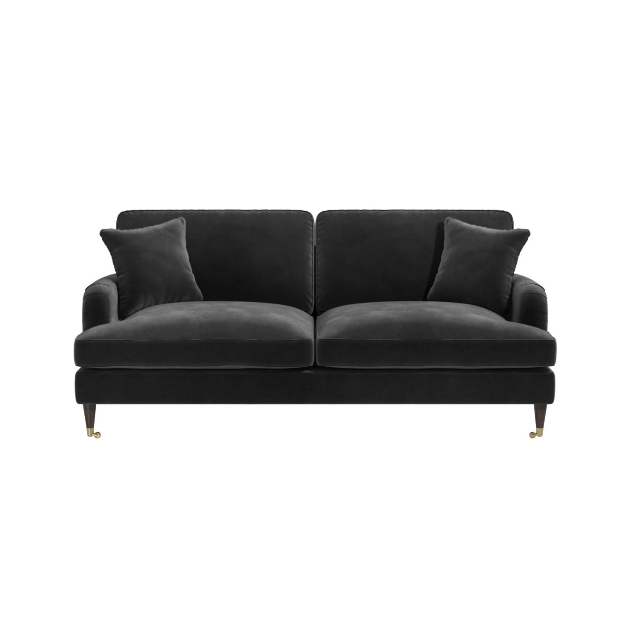 Velvet Sofa 3 Seater Couch Upholstered with Cushions