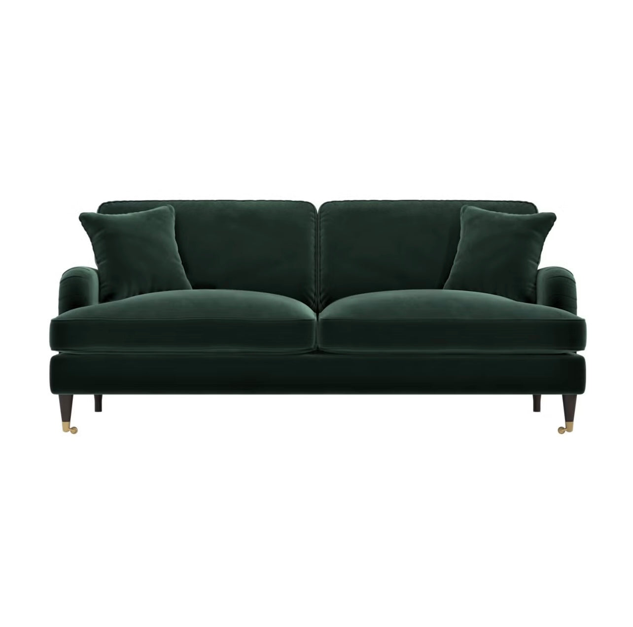 4 Seater Velvet Sofa Couch Upholstered with Cushions