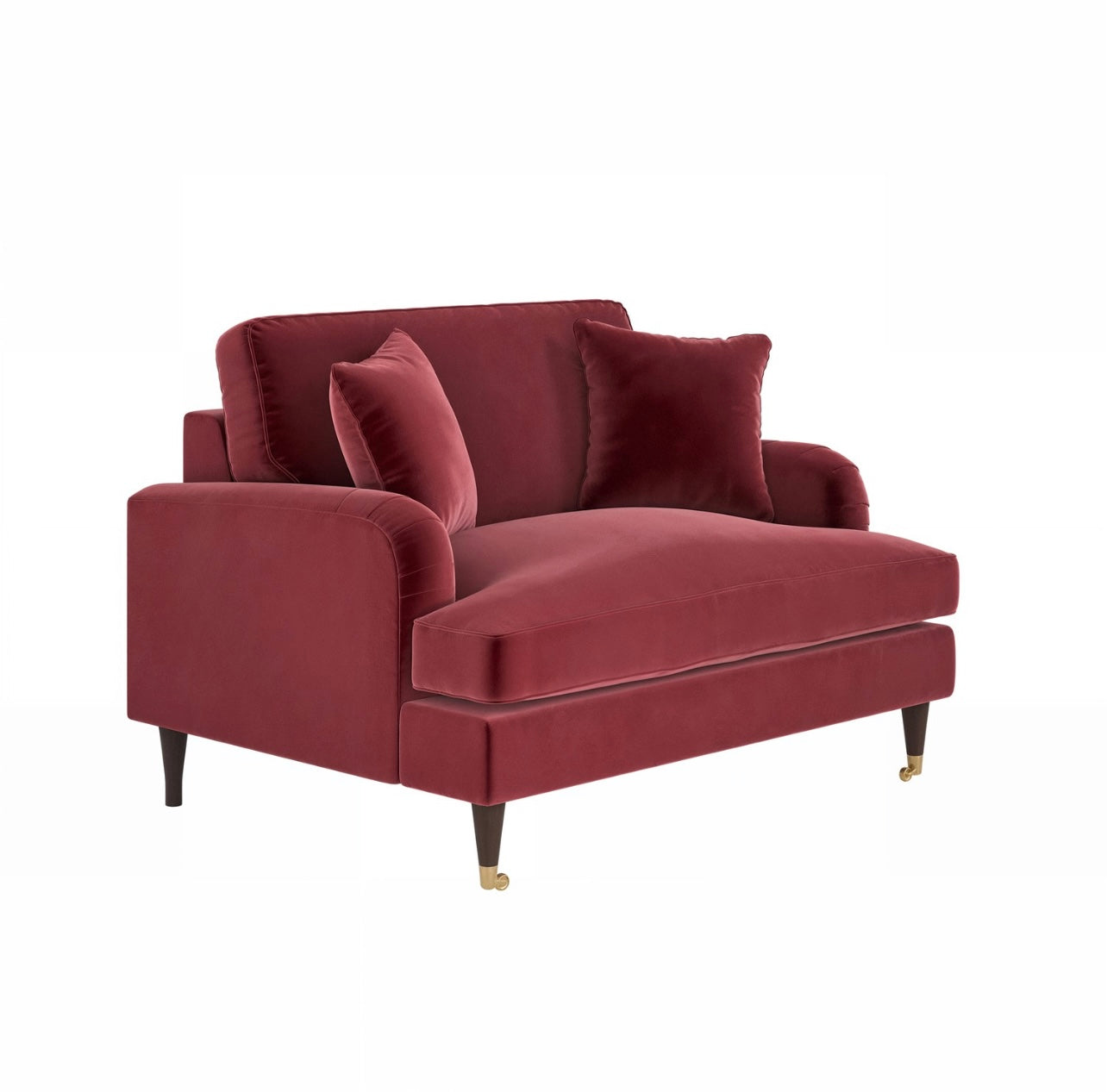 Velvet Loveseat Sofa Couch 2 Seater with Cushions