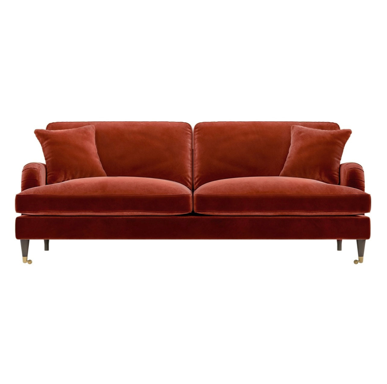 Four Seater Sofa Velvet Couch Upholstered with Cushions