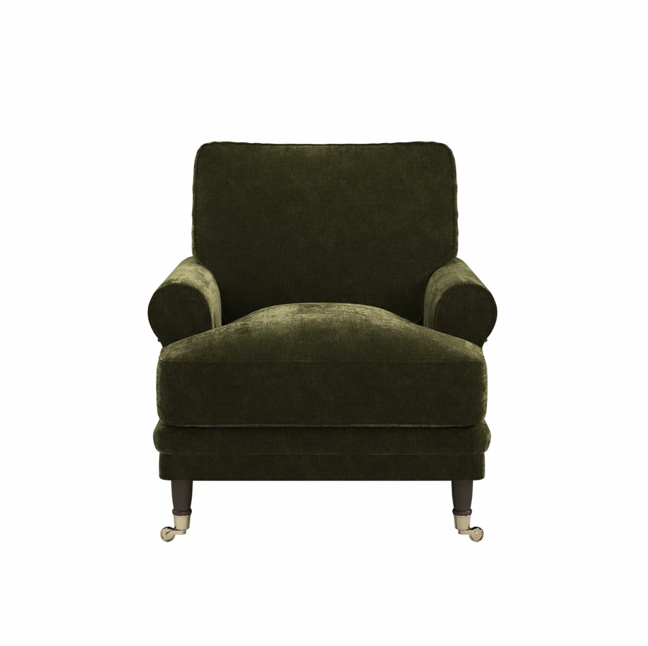 Chenille Feather Armchair Upholstered Chair Plush and Modern