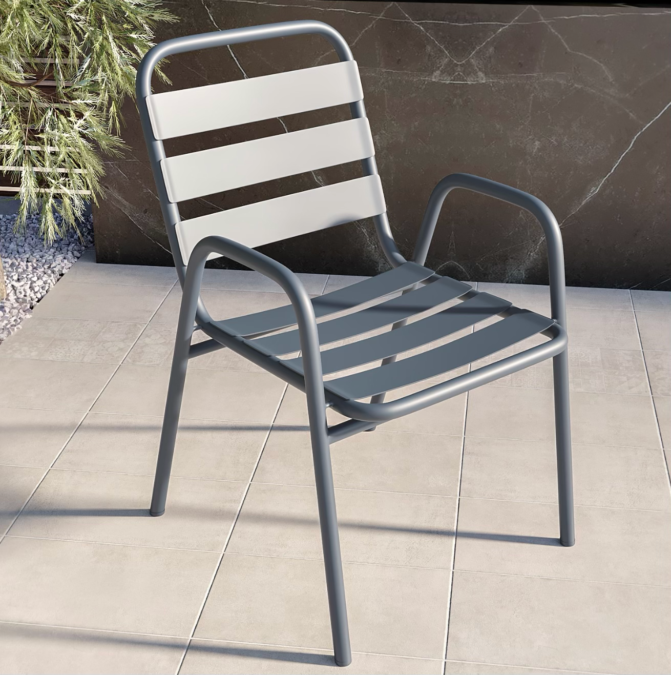 Garden Dining Set 4 Seater Aluminium Outdoor Patio