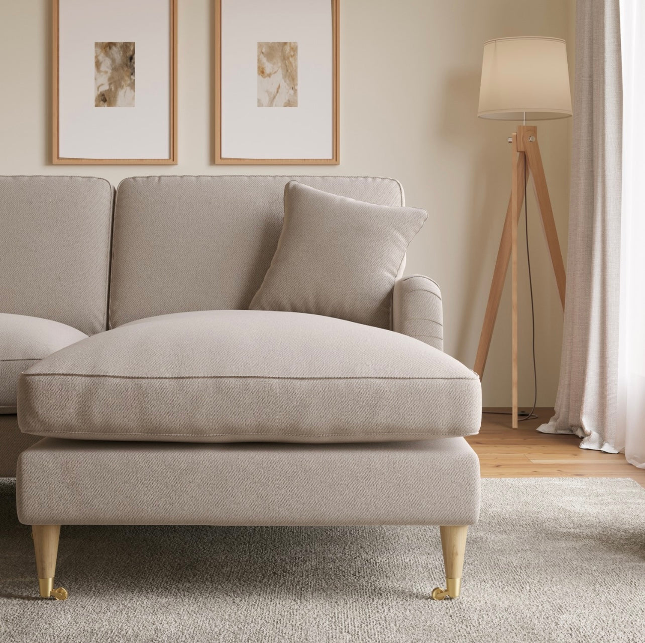 4 Seater Sofa L-Shaped Corner Couch with Cushions