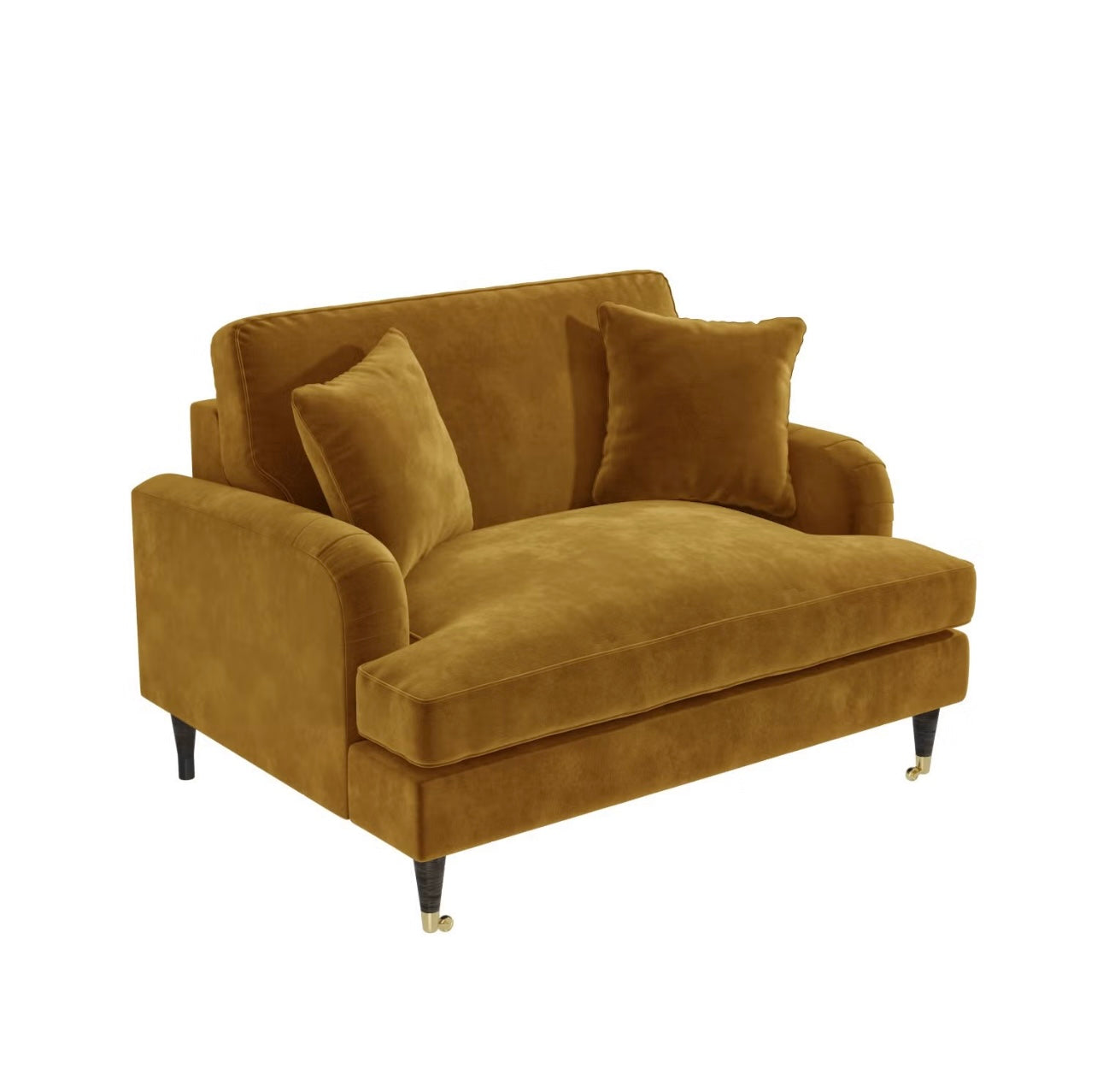 Loveseat Sofa Velvet Couch 2 Seater with Cushions
