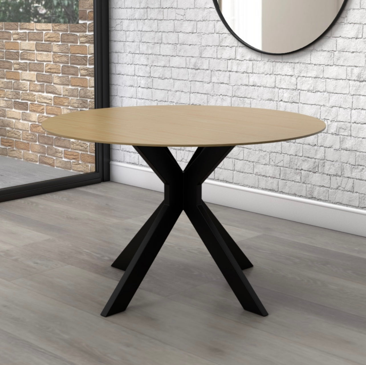 Black Dining Set Table and Four Velvet Chairs