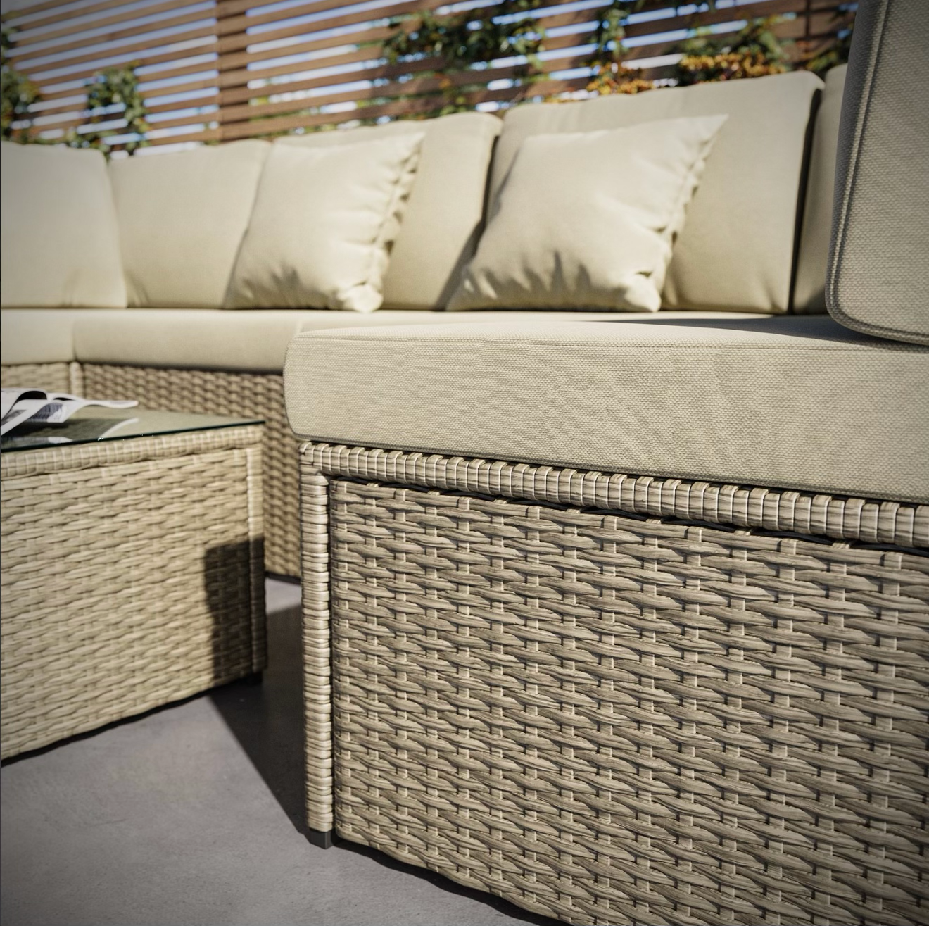 Rattan Garden Sofa Set 6 Seater Outdoor Patio