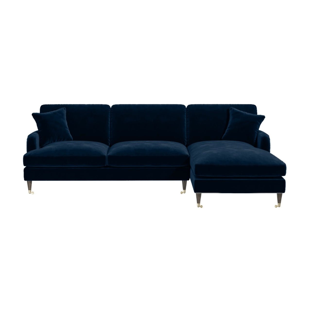 4 Seater Sofa L-Shaped Velvet Corner Couch with Cushions