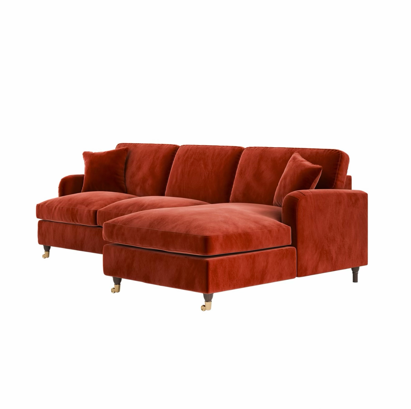 Sofa Bed Four Seater Velvet Sleeper Sofa with Mattress and Cushions