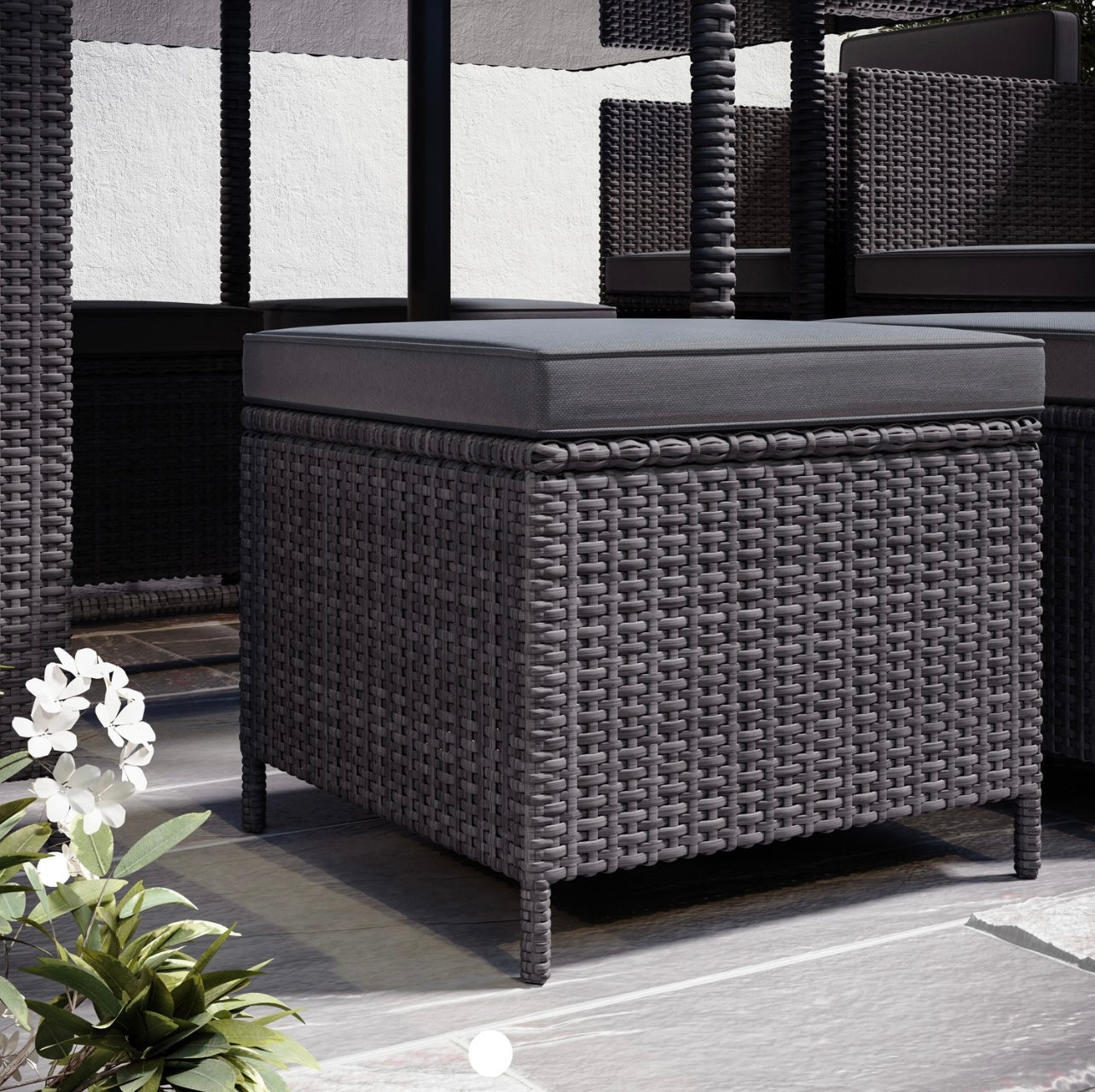 Rattan Garden Dining Set Seats 8 Outdoor Patio