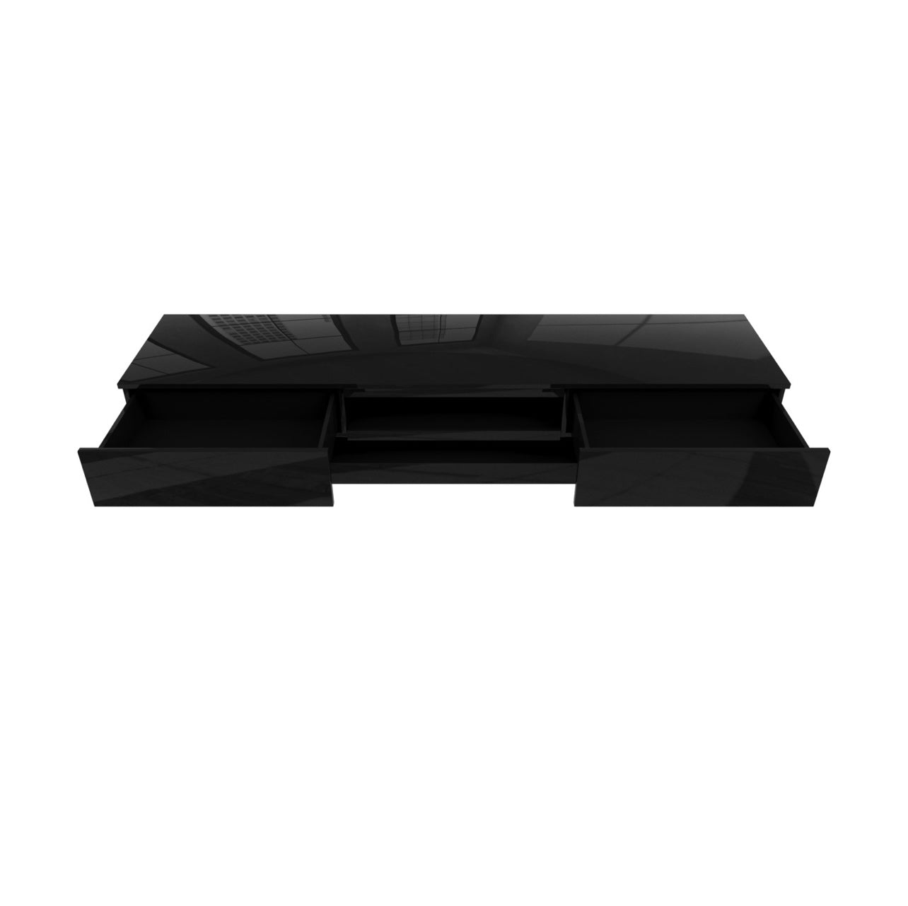 TV Unit with LED Lighting and Remote Control