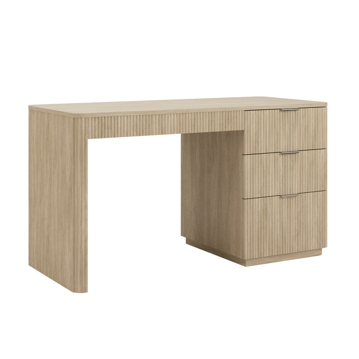 Oak Home Office Desk with Drawers