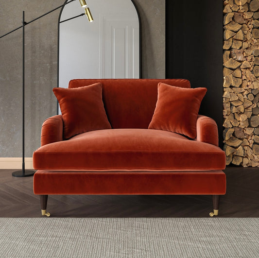 Loveseat Sofa Velvet Couch 2 Seater with Cushions