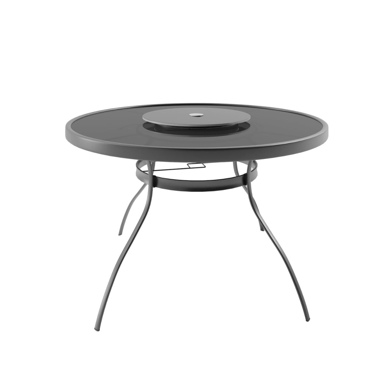 Grey Garden Dining Set with Reclining Chairs Outdoor Patio