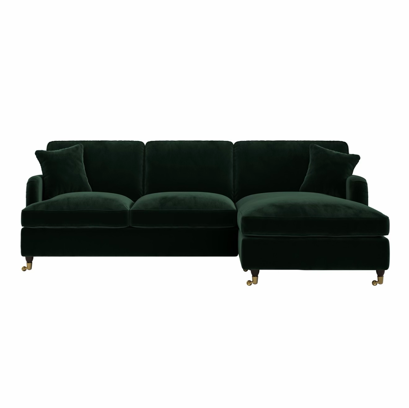 Sofa Bed Four Seater Velvet Sleeper Sofa with Mattress and Cushions